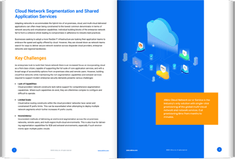 cloud network segmentation and shared Application Services