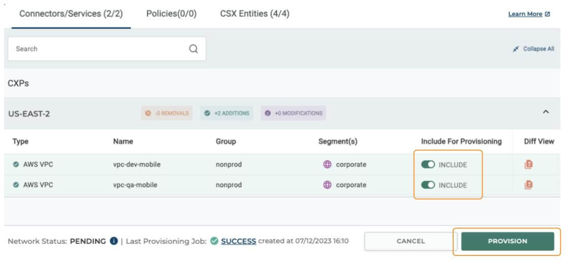 Provisioning via Portal